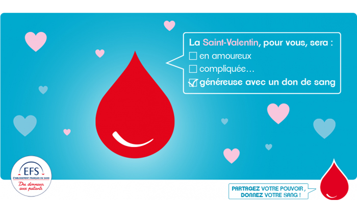 Don du sang à la Saint Valentin
