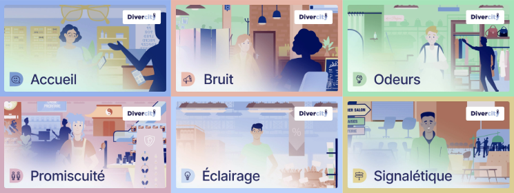 type d'obstacle à contourner : accueil, bruit, odeurs, promiscuité, éclairage, signalétique
